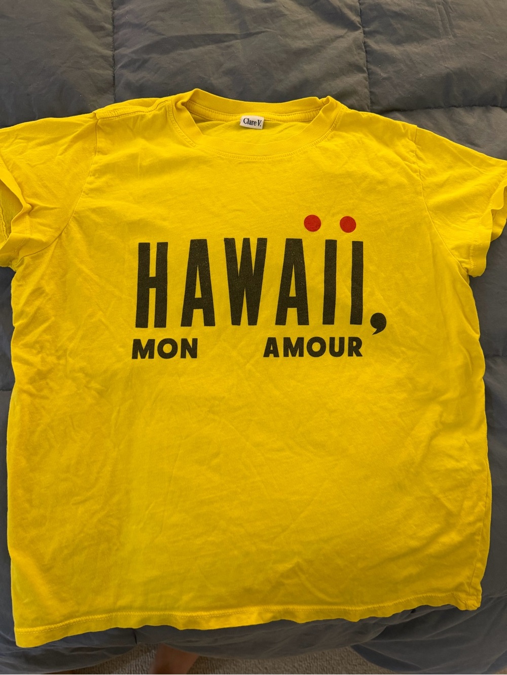 Clare V Yellow "Hawaii, Mon Amour" Tee